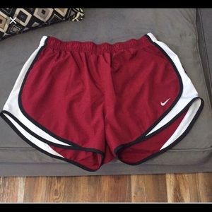 Maroon Nike running shorts!!